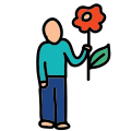 Man With Flower icon