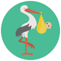 Stork With Bundle icon