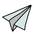 Aereo di carta icon