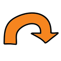 Curved Arrow Downward icon