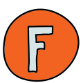 Circled F icon