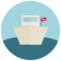 Barco de mergulho icon