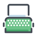 Typewriter With Paper icon