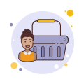 Violet Shopping Basket icon