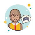 Girl and Game Controller icon