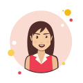 Brown Hair Business Lady in Red Shirt icon