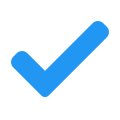 Approved checkmark symbol to verify the result icon