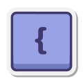 chave de parênteses encaracolados à esquerda icon