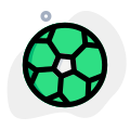 Soccer ball inflated with air to become lighter icon