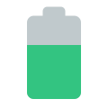 Halb aufgeladene Batterie icon