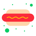 hotdog-externo-ee-uu-iconos-planos-planos-planos-1 icon