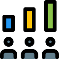 Analytic candidate poll bar graph result statistics icon