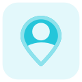 Map location pin for user working remotely icon