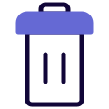 Trash can found in the laundry service room icon