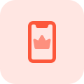 Membership crown badge for smartphone online member icon