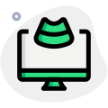 Ultrasound report check on a desktop computer isolated on a white background icon