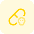 Deadly expire medicines isolated on a white background icon