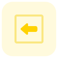 Left direction arrow for a hospital navigation layout icon