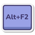 tasto alt-più-f2 icon