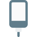 Smartphone on power charging with cable attached icon