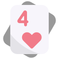 45 Four of Heart icon