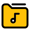 Music folder for collection of songs from different artists icon