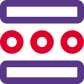 Cross section view of mechanical part drawing icon