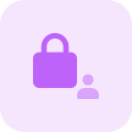 Admin security lock isolated on a white background icon