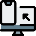 Personal computer file sharing and mirroring on a smartphone icon