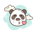 Beso panda icon