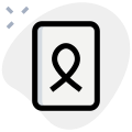 Cancer patient file isolated on a white background icon