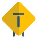Dead end zone road signal on a road signboard icon