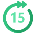 15 Sekunden überspringen icon