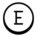 Eingekreist E icon