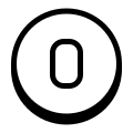 Eingekreiste 0 C icon