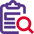 Find vital information from the clipboard report icon