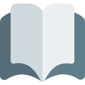 Open syllabus book for professional studies layout icon