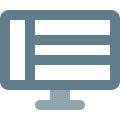 Stripes pattern on a computer software dashboard icon