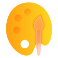 Paint Palette With Brush icon