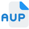 Files in AUP format can be opened with Audacity icon