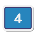 4  в закрашенном квадрате icon