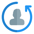 Single natural user reload arrow key layout icon
