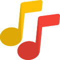 Music note symbols isolated on white background icon