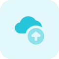 Content online uploaded on cloud drive system icon