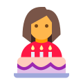 Birthday Girl With Cake icon