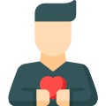 Man Holding Heart icon