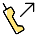 Call forward with arrow symbol on old wireless phone icon