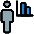 Bar graph chart of the employee sharing the graph icon