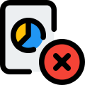 Pie chart file removed from office file folder icon