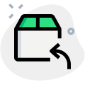 Returning of delivery box to the original shipping address icon